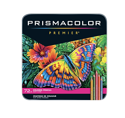 PRISMACOLOR PREMIER PENCILS, SET OF 72 ASSORTED COLORS IN TIN