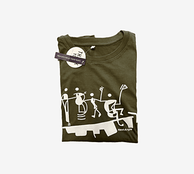 'Celebrating Together' Half Sleeve Tee Olive Green 'Celebrating Together' Half Sleeve Tee Olive Green