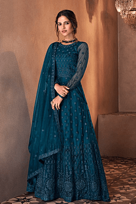 Peacock Blue Anarkali Peacock Blue Anarkali