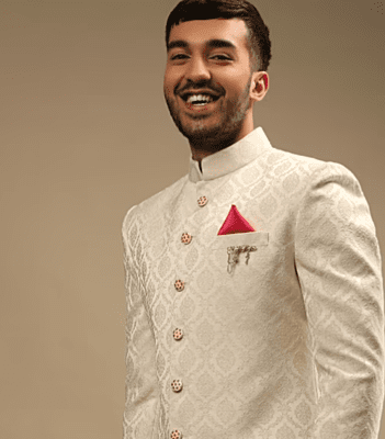 White Sherwani Set