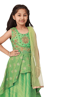 Girls Salwar Suit with Neck Embroidery Work Girls Salwar Suit with Neck Embroidery Work