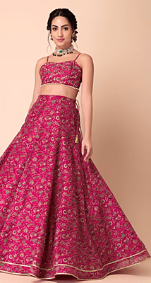Lehenga Skirt With Cancan Lehenga Skirt With Cancan