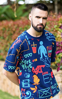 Blue Cotton T-shirt
