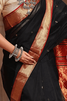 Silk Sarees Red With Contrast Blouse Silk Sarees Red With Contrast Blouse