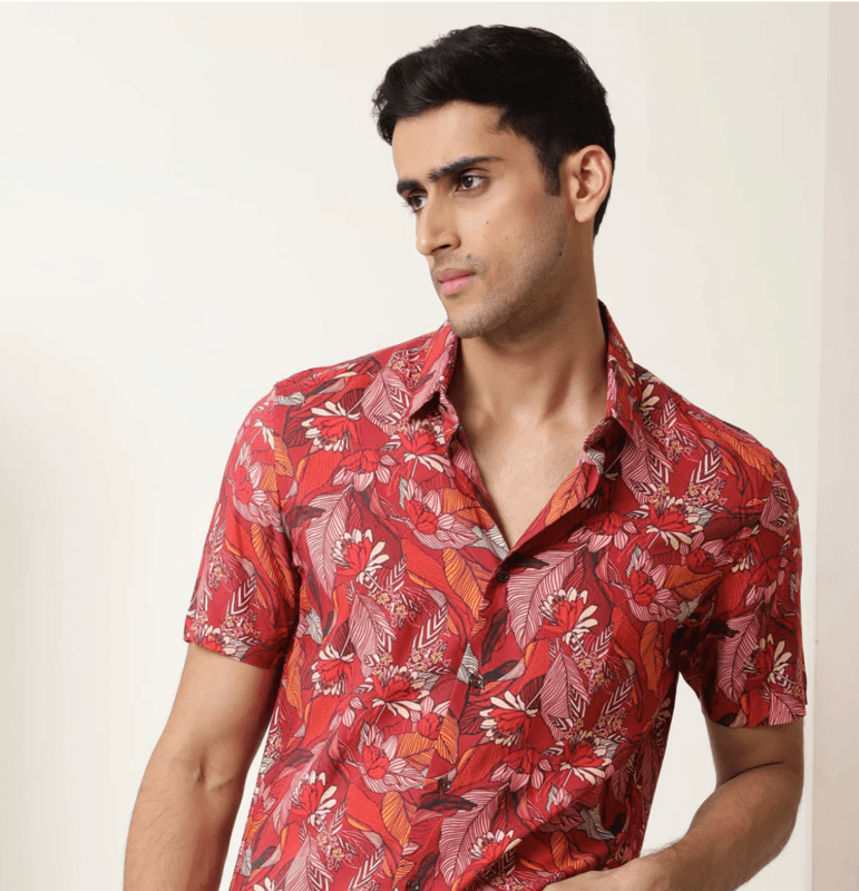 VIBRANT FLORAL PRINT SHIRT VIBRANT FLORAL PRINT SHIRT