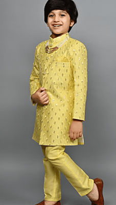 Boys Embellished Indo-Western Sherwani Boys Embellished Indo-Western Sherwani
