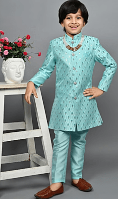 Boys Embellished Indo-Western Sherwani Boys Embellished Indo-Western Sherwani