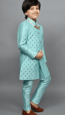 Boys Embellished Indo-Western Sherwani Boys Embellished Indo-Western Sherwani