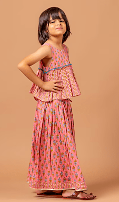 Multi Coloured Printed Top And Palazzo Set With Jacket Multi Coloured Printed Top And Palazzo Set With Jacket