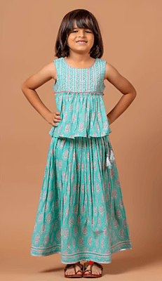 Multi Coloured Printed Top And Palazzo Set With Jacket Multi Coloured Printed Top And Palazzo Set With Jacket
