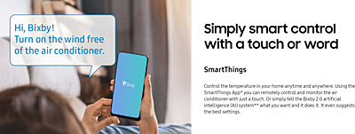 Samsung WindFree Inverter Split AR18CY5ANWK, 5.00kW (1.5T) 5 Star