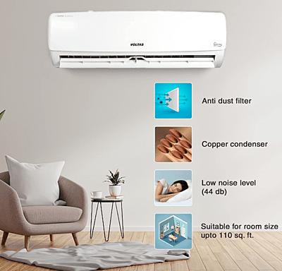 Voltas 1 Ton 4 Star, Inverter Split AC Vectra Elegant
