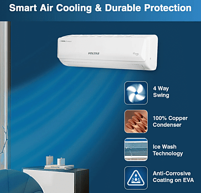 Voltas SmartAir Inverter Split AC, 2 Ton 3 Star - 243V Vertis Emerald