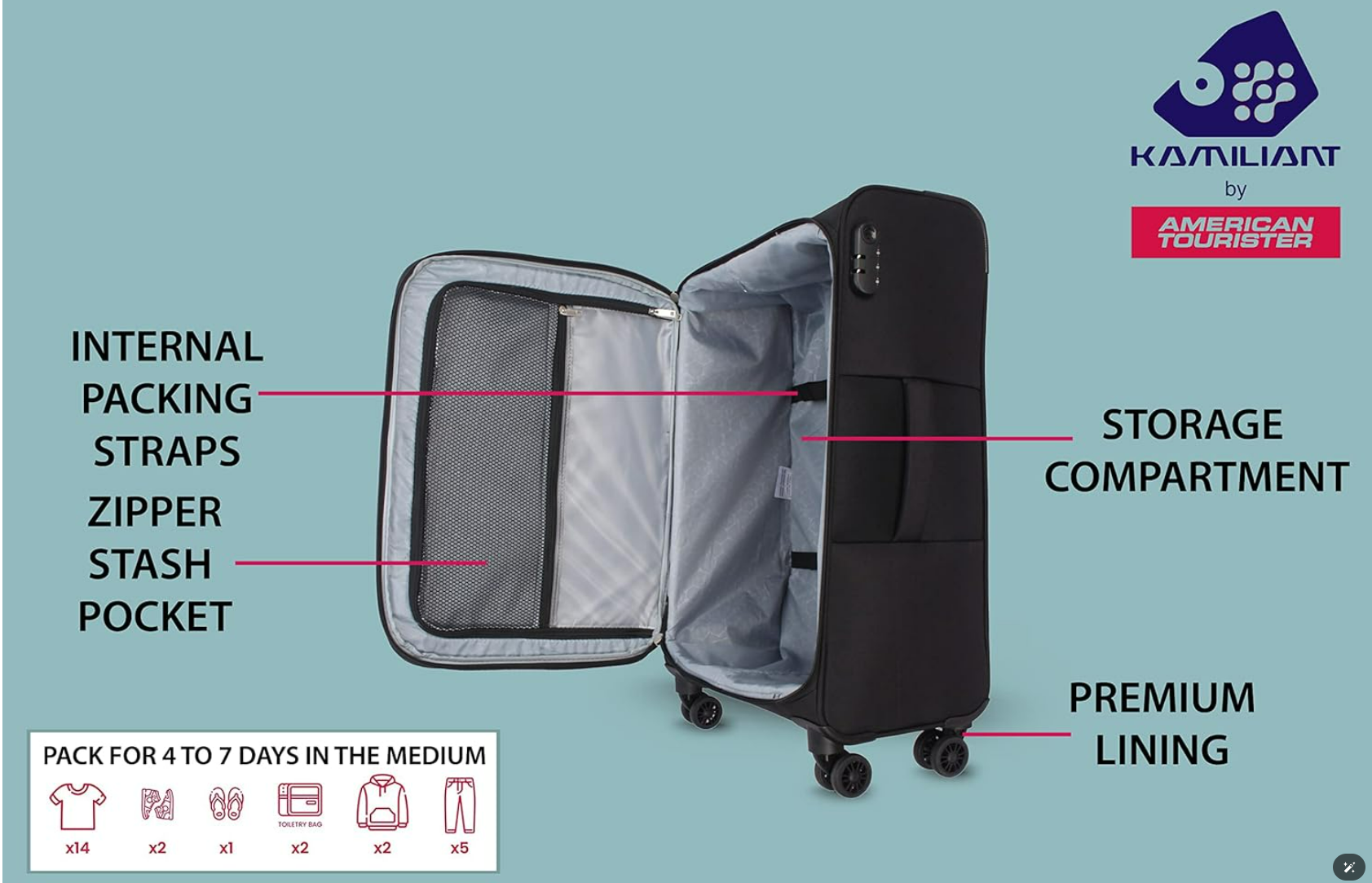 American Tourister CASUAL UNISEX POP PACKS Sest 2.0 Blue