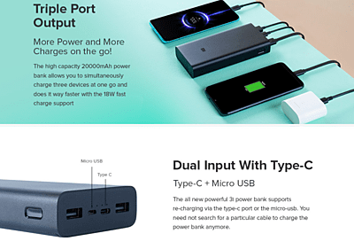 Mi 20000mAh Power Bank 3i Mi 20000mAh Power Bank 3i