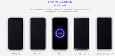 Mi 10000mAh Wireless Power Bank 10W/18W
