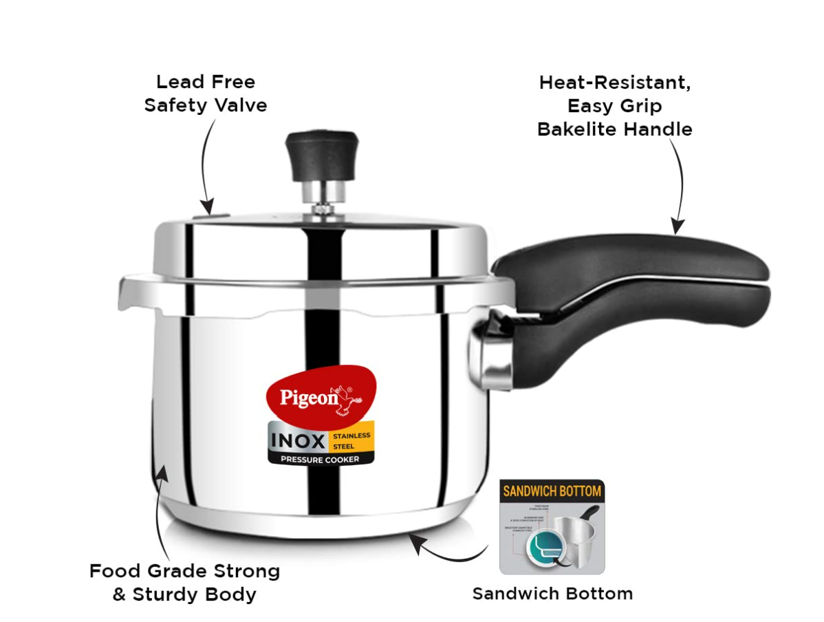 Pigeon Steel JADE Flat Bottom Tope -3600ml