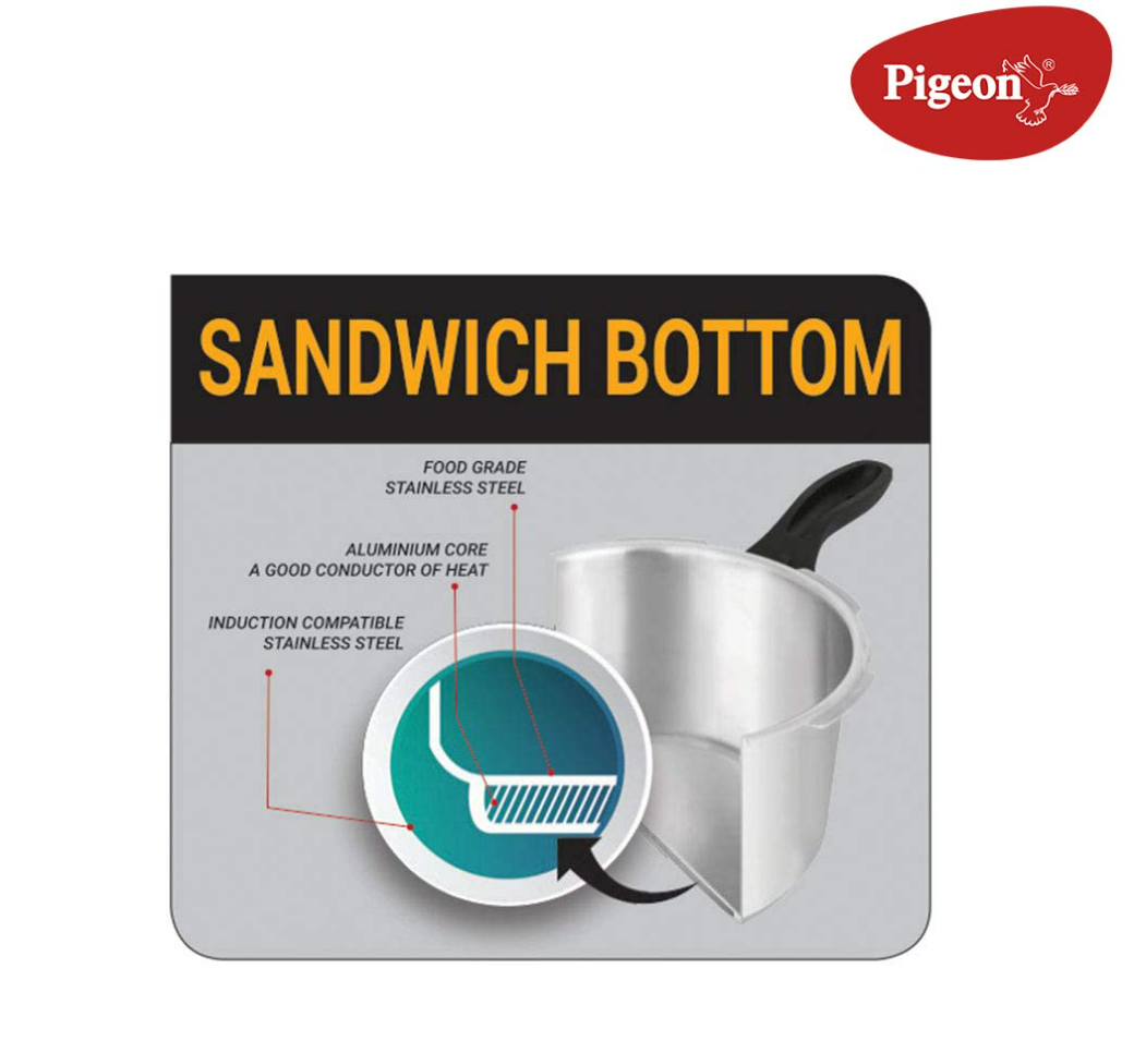 Pigeon Steel JADE Flat Bottom Tope -2700ml