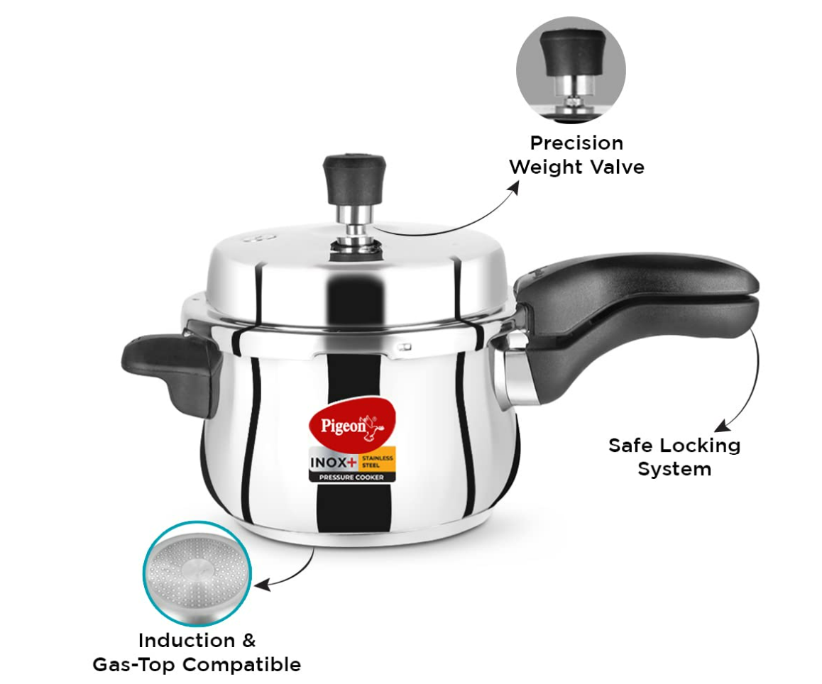 Pigeon Steel JADE Flat Bottom Tope -2200ml