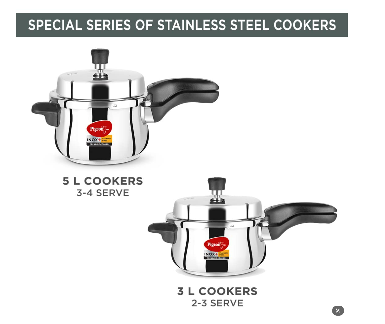 Pigeon Steel JADE Flat Bottom Tope -2200ml