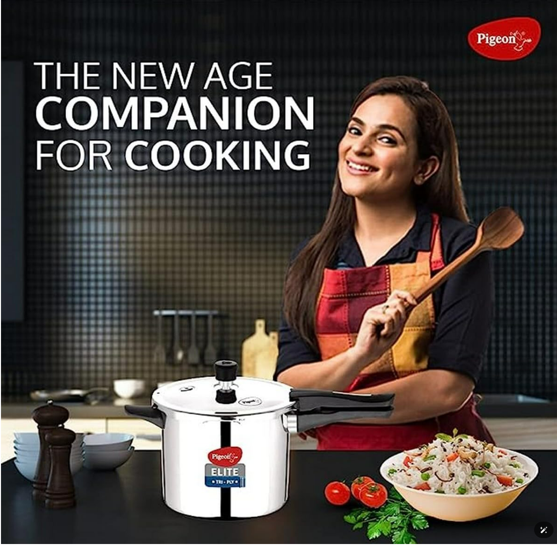 Pigeon Steel EMARALD Copper Bottom Tope-1000ml