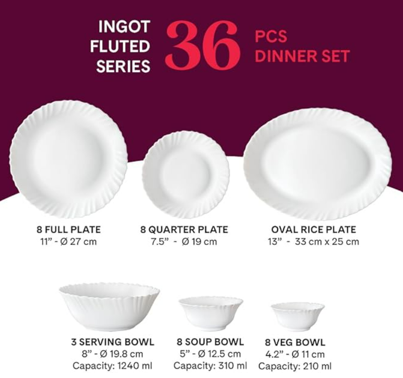 BOROSIL 44 PC D/SET