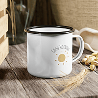Customize Enamel Coffee Mug -Good Morning Sunshine