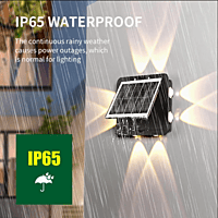 Brightness Built-in Lithium Battery Outdoor Garden Light 8LED