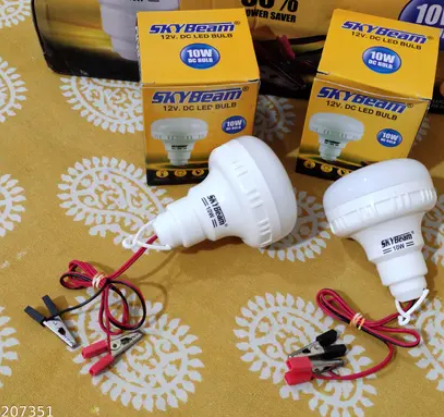 High Brightness 10W ,12V DC/Solar LED Bulb with Alligator Clips
