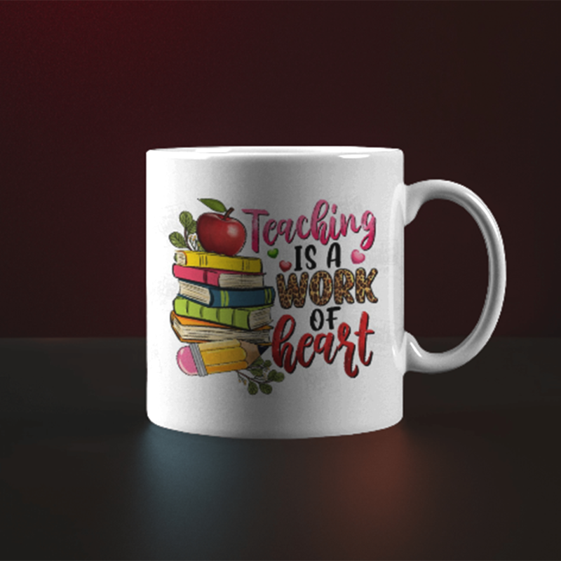 Teaching Is a Work Printed Ceramic Coffee Mug I Gift for Teacher| 325ml Teaching Is a Work Printed Ceramic Coffee Mug I Gift for Teacher| 325ml