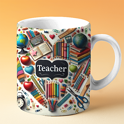 My Teacher Printed Ceramic Coffee Mug I Gift for Teacher| 325ml My Teacher Printed Ceramic Coffee Mug I Gift for Teacher| 325ml