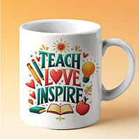 Teacher's Changes the World Printed Ceramic Coffee Mug I Gift for Teacher| 325ml