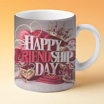 Friendship Day Coffee Mug with Happy Friendship Day Printed 11oz Ceramic White Friendship Day Coffee Mug with Happy Friendship Day Printed 11oz Ceramic White