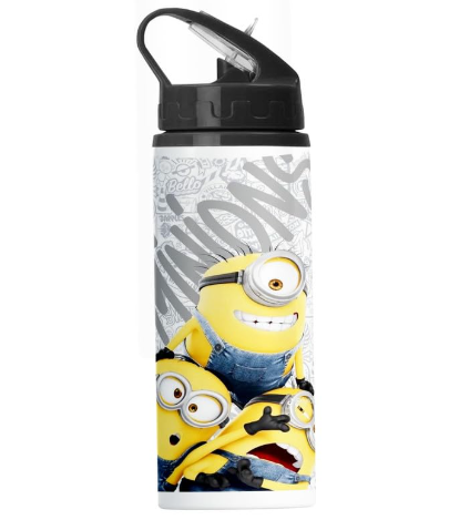 Printed Magic: 600ml Aluminum Sipper Bottle – Fun, Durable,