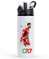 Ronaldo Printed Aluminum Sublimation Water Bottle-750ml Sports/School