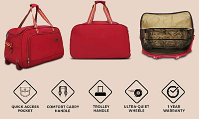 Urban Tribe Alley Duffel With Trolly Bag Small