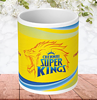Printed CSK Logo Printed Mug for Boys Kids Girls Birthday Gift for Friends Mugs for IPL Cricket Lover MS Dhoni