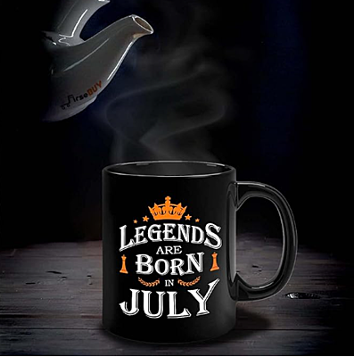 Printed Legends are Born in July Funny Printed Ceramic Coffee Mug for Men and Boys (Black) Printed Legends are Born in July Funny Printed Ceramic Coffee Mug for Men and Boys (Black)