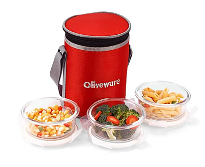 Oliveware pebble Glass Lunch Box Oliveware pebble Glass Lunch Box