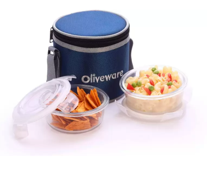 Olive ware Bolt Glass Lunch Box