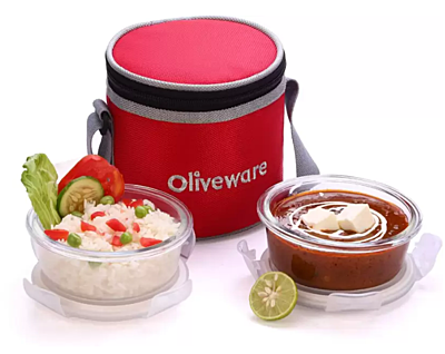 Olive ware Bolt Glass Lunch Box