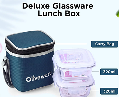 Olive ware Deluxe Glass Lunch Box