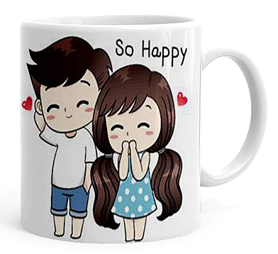 Printed So Happy Theme Printed Coffee Mug (325 Ml) - Gift for Friends,Family Printed So Happy Theme Printed Coffee Mug (325 Ml) - Gift for Friends,Family