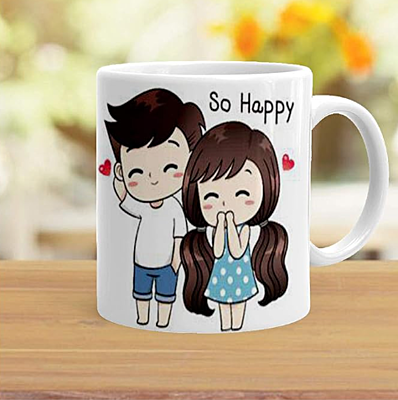 Printed So Happy Theme Printed Coffee Mug (325 Ml) - Gift for Friends,Family Printed So Happy Theme Printed Coffee Mug (325 Ml) - Gift for Friends,Family