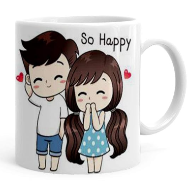 Printed So Happy Theme Printed Coffee Mug (325 Ml) - Gift for Friends,Family Printed So Happy Theme Printed Coffee Mug (325 Ml) - Gift for Friends,Family