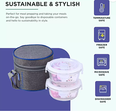 Olive ware Rocky Glass Lunch Box