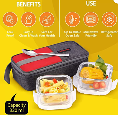 Olive ware Freshco Glass Lunch Box