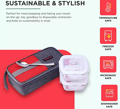 Olive ware Freshco Glass Lunch Box