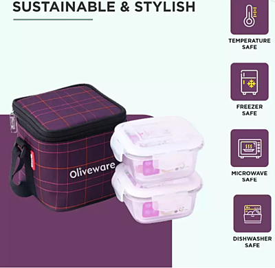 Olive ware Feast Glass Lunch Box