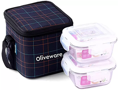 Olive ware Feast Glass Lunch Box